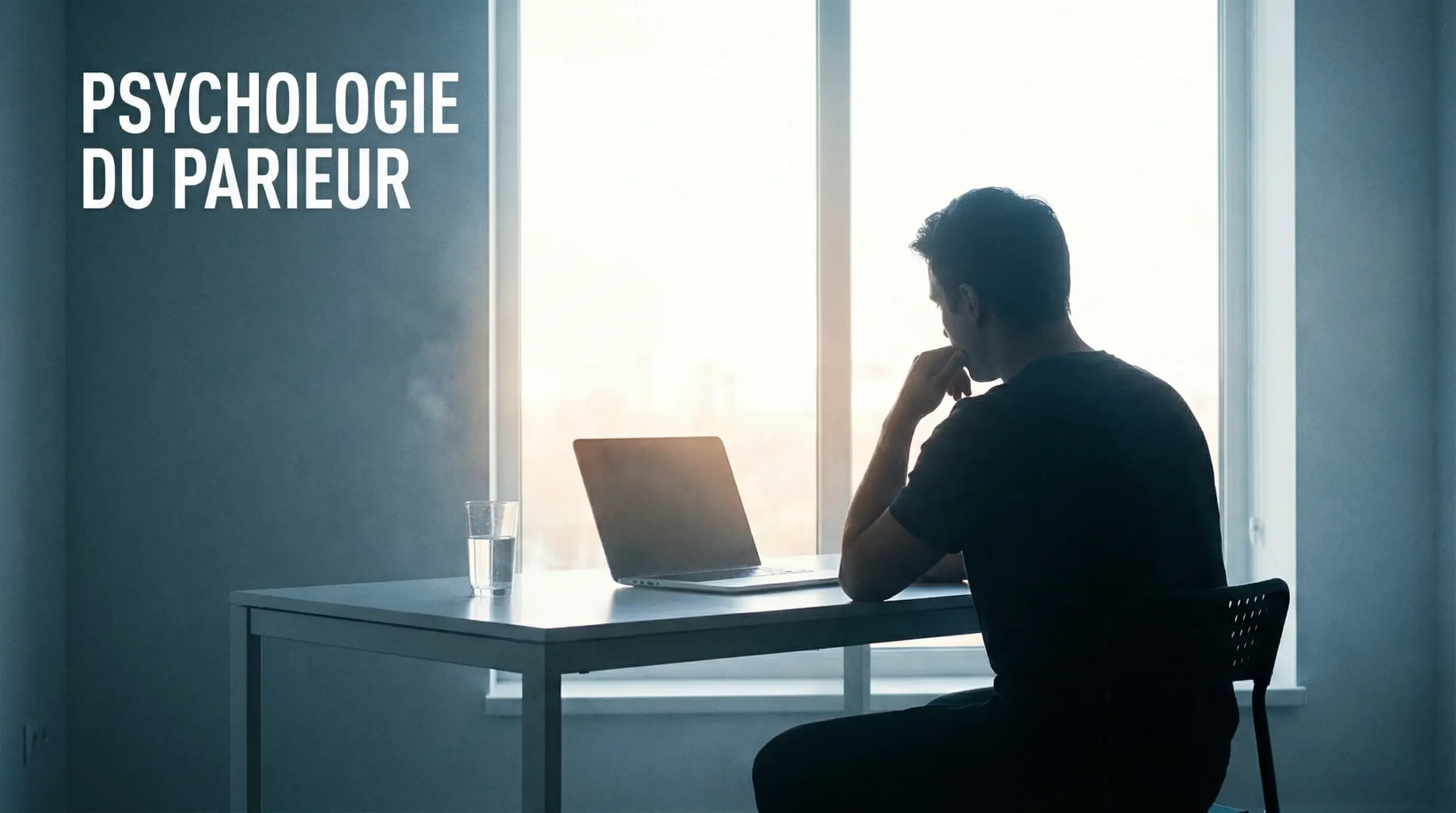 Psychologie du parieur : silhouette d'une personne réfléchissant devant une fenêtre lumineuse