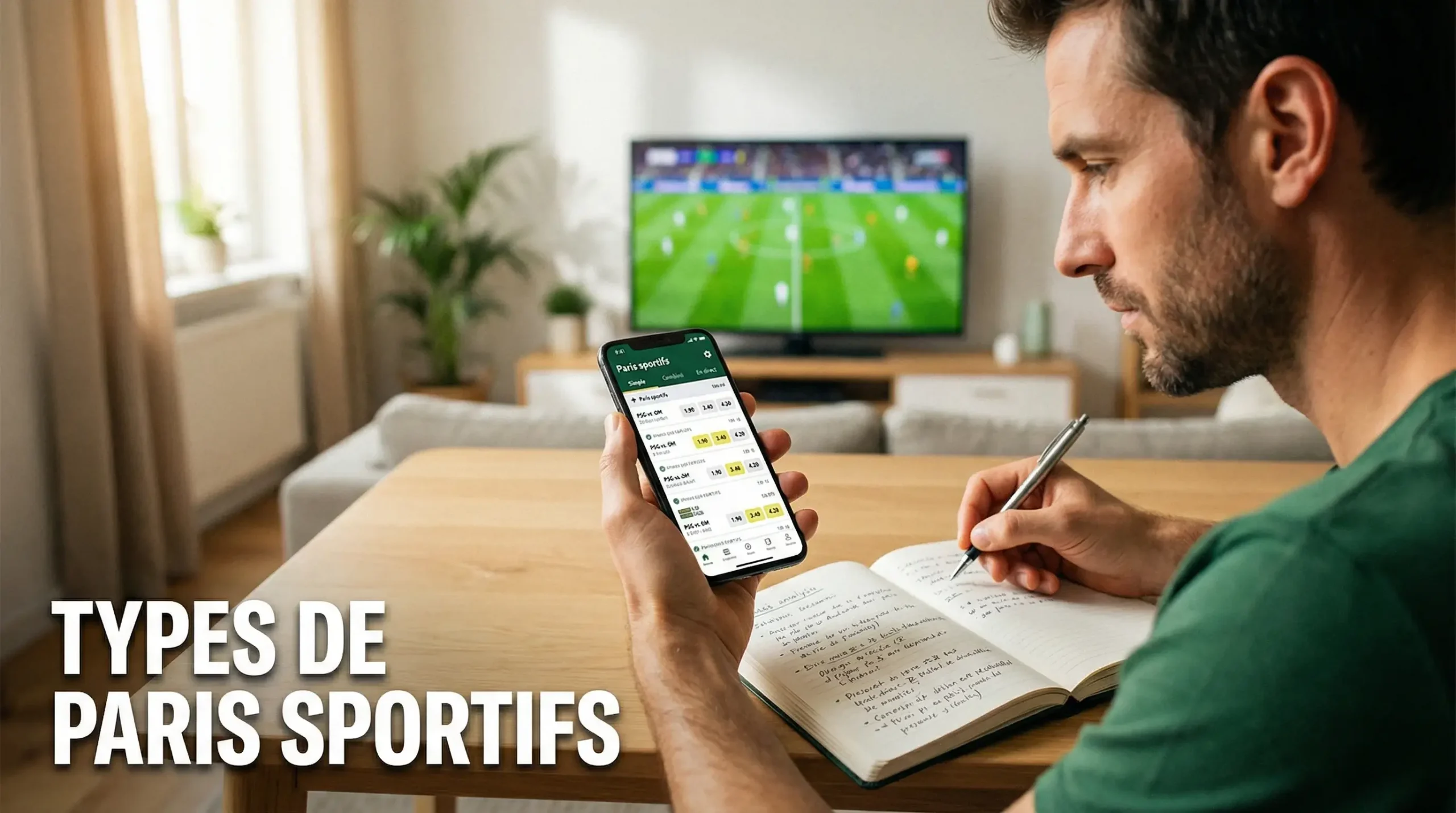 Types de paris sportifs : pari simple, combiné et live betting